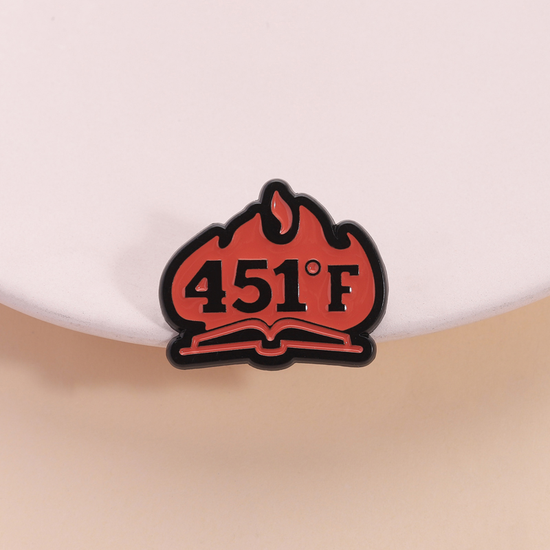 Science Buddies - Emaille-Anstecknadel „Fahrenheit 451 Book Science Fiction