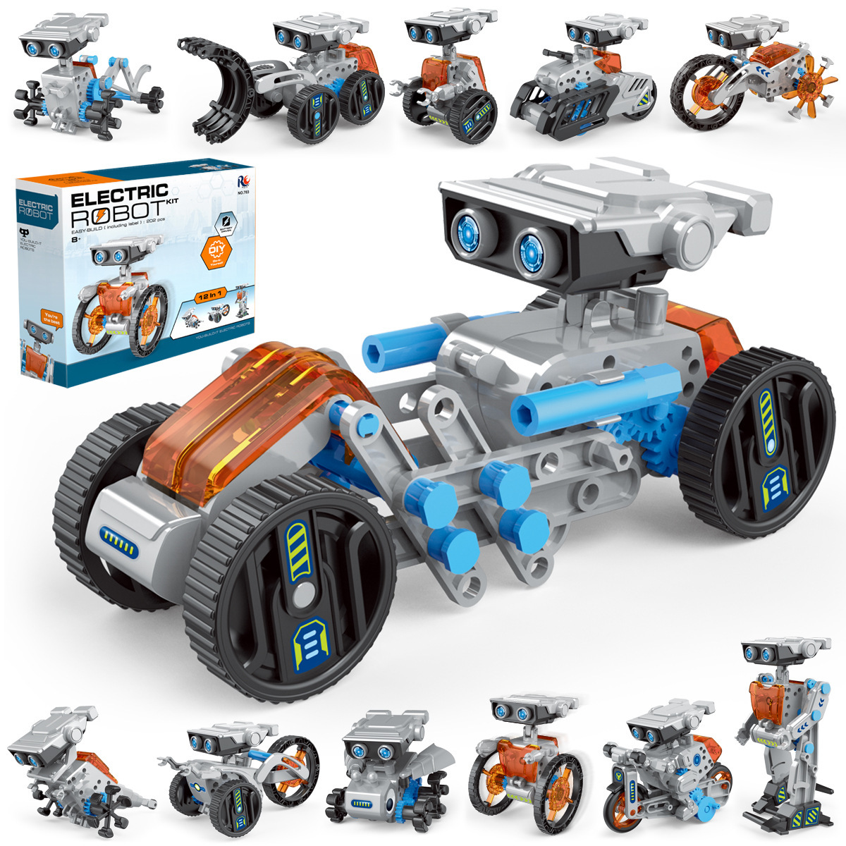 Science Toy - 12-in-1-Wissenschaftsexperiment, Solarroboter, Spielzeug, DIY, Gebäude, angetriebenes