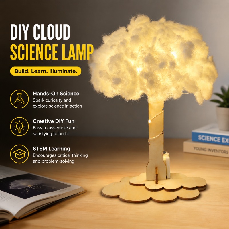Science Project Toys Making - DIY Wolkenlampe Wissenschafts-Experimentier-Set Handgemachtes STEM-Modellbau-Material Spielzeug
