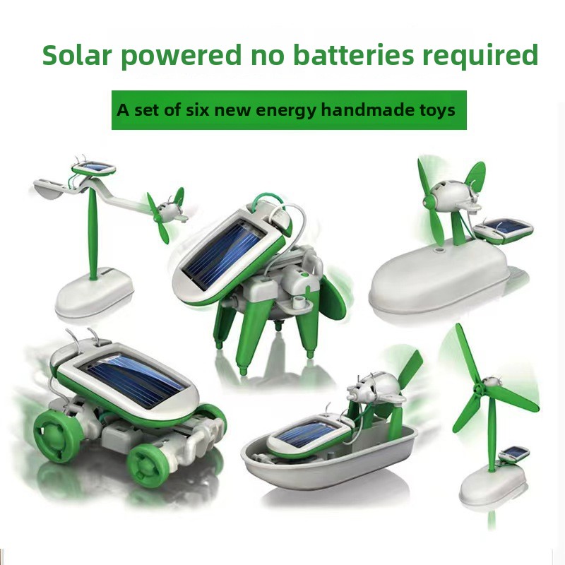 Science Project Robot - Roboter-Kits, 6-in-1, DIY-Solarroboter, wissenschaftliches Experiment, kreative