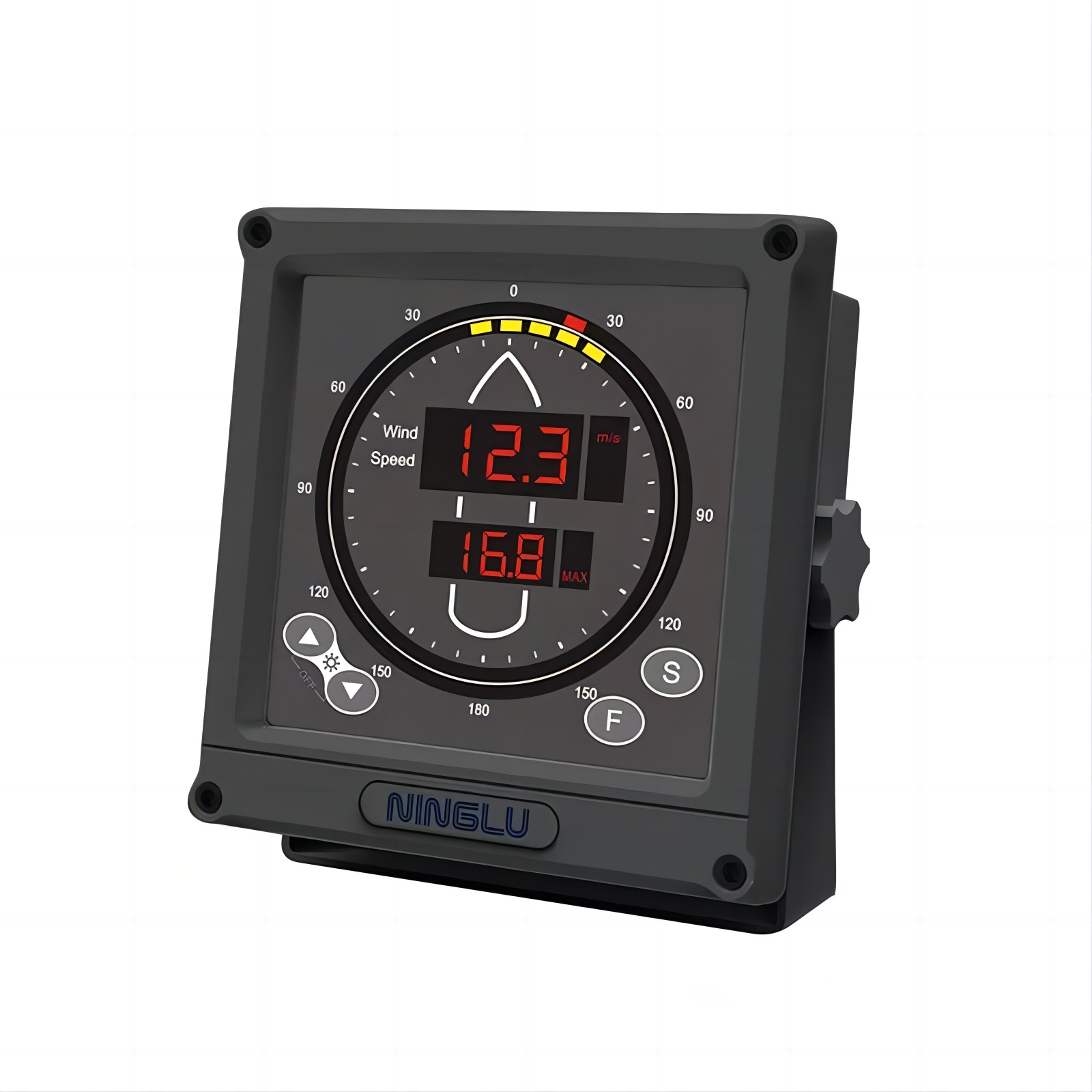Anemometer Wind Speed - Marine Windgeschwindigkeits- und Richtungsanzeiger Anemometer-Display Bootswindgeschwindigkeit