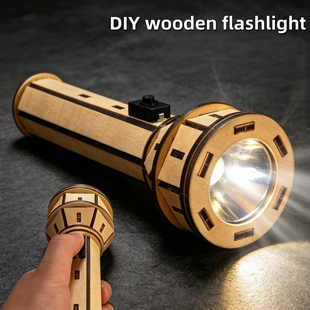 Holz-DIY-Taschenlampen-Puzzle- – Science Project Physics Bewertung und Preis